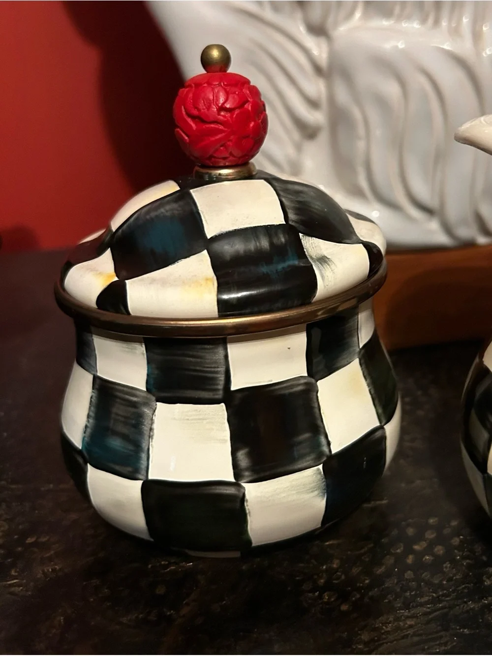 MacKenzie-Childs Courtly Creamer & Sugar Bowl Set